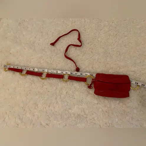 Lic benoit Luc Benoit vintage red leather belt bag