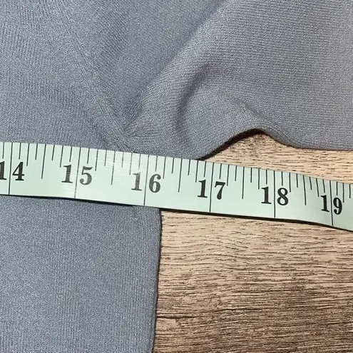 Missoni Womens Vintage Ladder Lace Crew Neck Long Sleeve Pullover Top Blue Gray