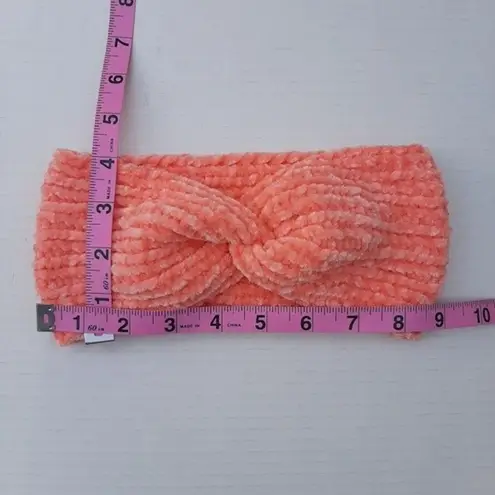 Handmade New Knitted Twisted Headband Ear Warmer Mango Chenille Handcrafted