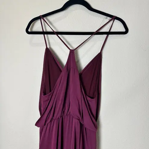 LAJU Los Angeles Halter Back Tie Front Mesh Pantsuit Jumpsuit Onesie size Medium Pink