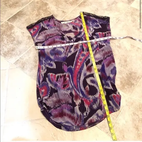 Gibson 🆕 silk watercolor short sleeve blou…