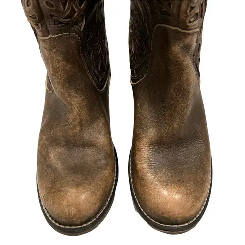 Circle G by Corral P5102 Brown Laser Cut Riding Boots