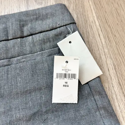 Gap  Women's Modern Boot Linen Work Pants in Charcoal Gray Size 16R NWT - Image 6