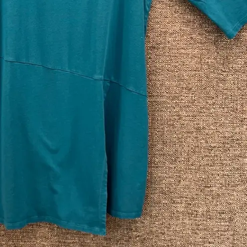 J Jill Womens Wrap Tunic Size XL Tall Basic Summer Casual 3/4 Sleeve Cotton Soft Blue