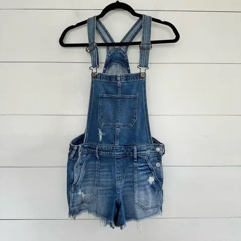 Hollister  Women’s Small Blue Denim Boyfriend Overalls