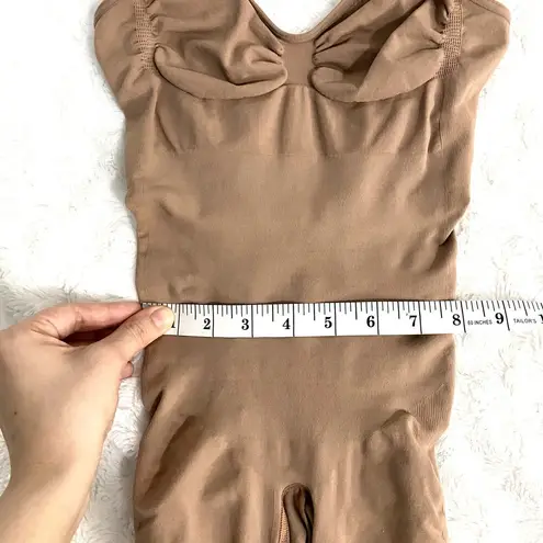SKIMS Tan Sienna Neutral Seamless Sculpt Ankle Crop Catsuit Shapewear XXS/XS