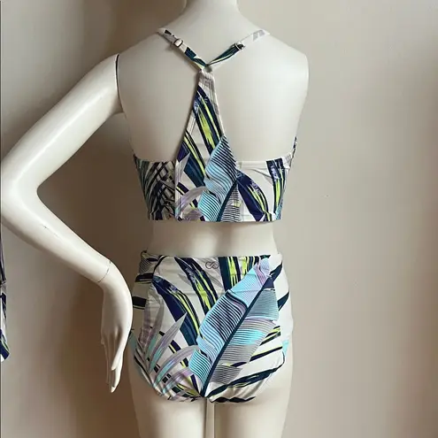 Calia swim set Tropical Leaf Print Bikini Set Blue Size M