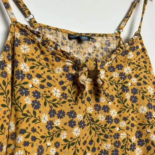 Modcloth |Yellow Floral Print Spaghetti Strap Tank sz 1x