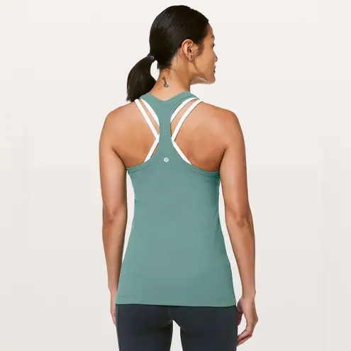 Lululemon  Cool Racerback II Nulu Frosted Pine Size Medium Small Womens Gym