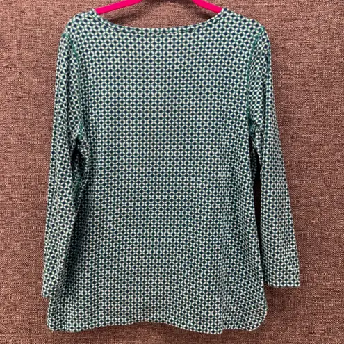 Talbots Womens Tunic Blouse Size 1X Athleisure Lounge Relaxed Comfy Soft Green