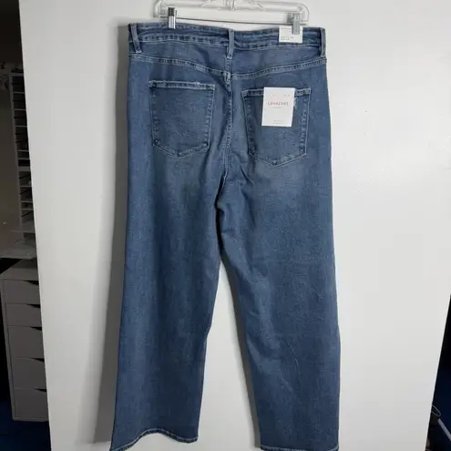 Vervet NWT Lovervet Super High Rise Baggy Wide Plus Size 20W Super Stretch Distressed