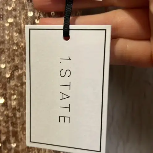 1. State  Rose Gold sequined dress size 2