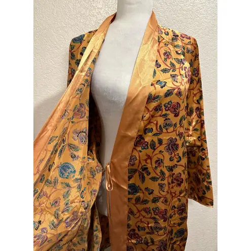 Cacique Lingerie Vintage Gold Floral Robe