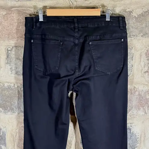 V Cristina Black Beaded Fringe Crop Pants Women's Size 14 Cropped Jeans