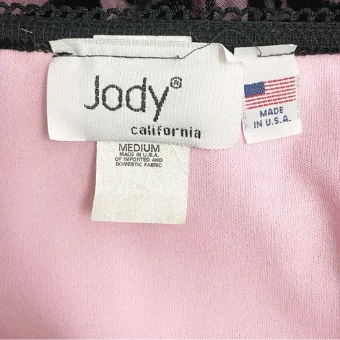 Jody Vintage Y2K Black Pink Velvet Burnout Skirt A