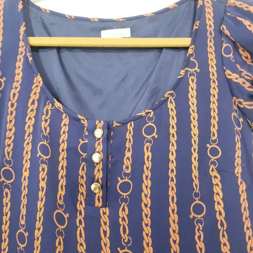 Shoshanna  Silk Chain-link Print Shift Mini Dress Short Sleeves