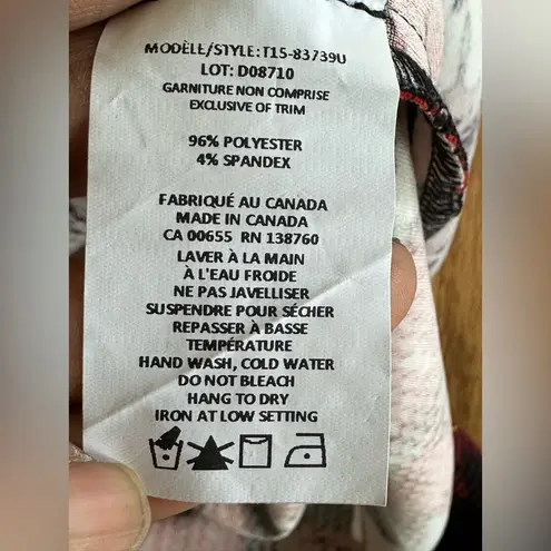 Thyme Floral Print Short Sleeve MIDI Dress Office Siren Corporate Core NWT Red Size undefined