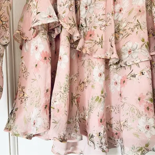 Yumi Kim  Flower Mini Ruffle Dress in Eden Blush Floral Medium NWT Retail $238