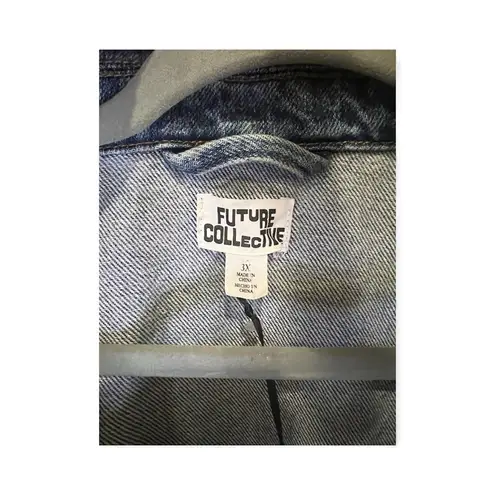 NWT Trendy Future Collective oversized denim jacket in size 3X Blue
