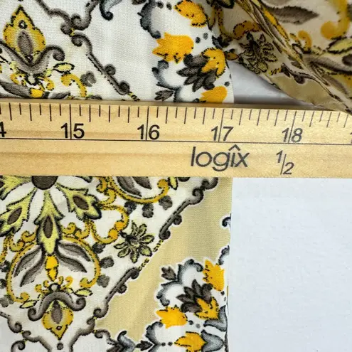 Lulus Dress XS Yellow Ivory Baroque Tile Print Mod Shift Mini Resort Travel