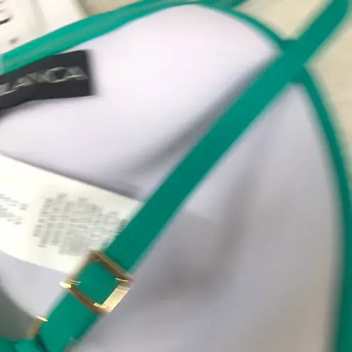 La Blanca Teal Island Goddess Wrap Underwire Bikini Top Emerald Green Size 8 New