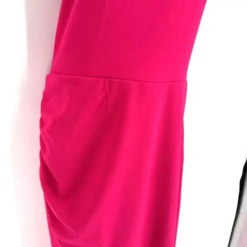 NWT RACHEL Rachel Roy One Shoulder Dress Pink Sizzle XL Elegant Party Cocktail
