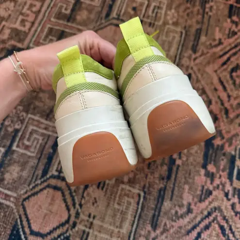 Vagabond Sprinter 2.0 Cream & Lime Green Chunky Sneakers EU 40 / US 10