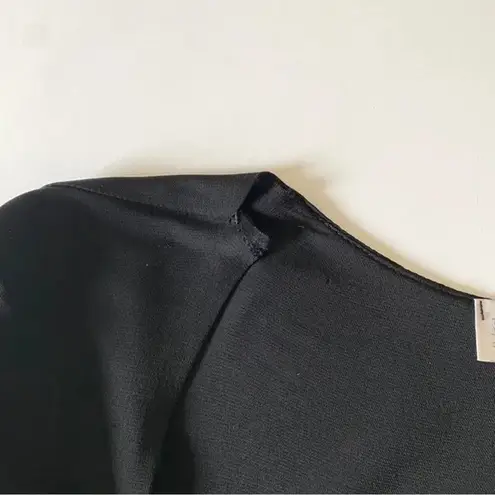 Hugo Buscati Collection Vintage 90s Plunge Neck Mini Dress Black Size S