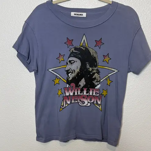 Daydreamer Willie Nelson in Stars Reverse GF Tee Arctic Haze Size M