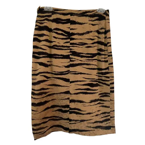 Moschino Cheap and Chic Tan Black Tiger Print Pencil Skirt – Size 8 (IT 42)