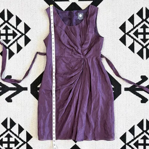 Anthropologie BHLDN  Quillaree Starburst Pleated Silk Linen Dress Size 8