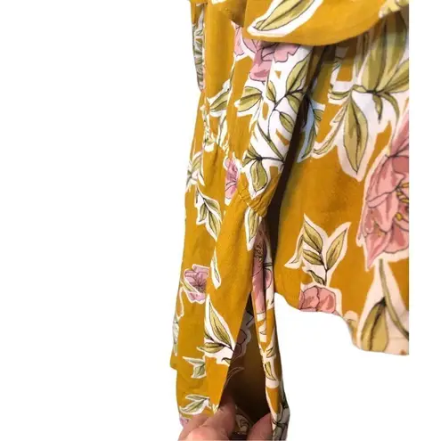 Floral print Cupcakes and Cashmere Fonda Ruffle Detail Floral Print Dress, Yello Yellow Size XS