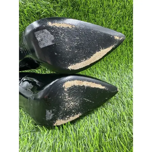 The Kooples Black Leather Pointed Toe Pump Heels Stiletto Shoes Size EU 38 US 8