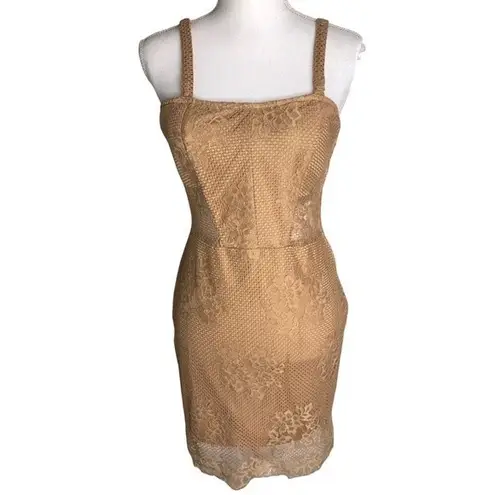 Pari & Max Floral Lace Cut Out Square Neck Lined Mini Dress Size L