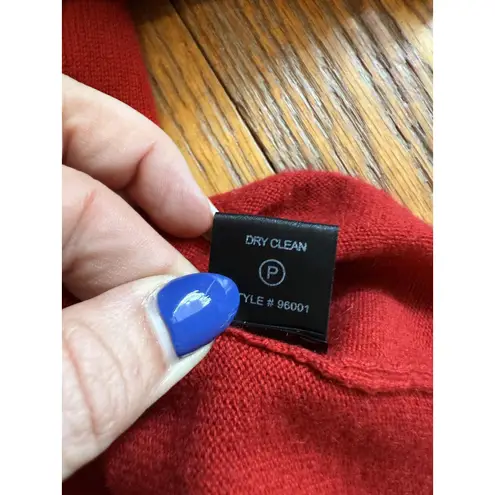 Skull Cashmere Hoodie Womens XS Red Skull Graphic 100% Cashmere Pullover Sweater