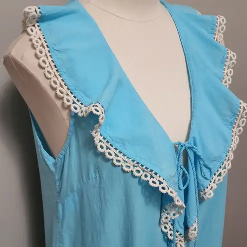 Mud Pie for Atlantis turquoise ruffled swim cover tunic dress size medium