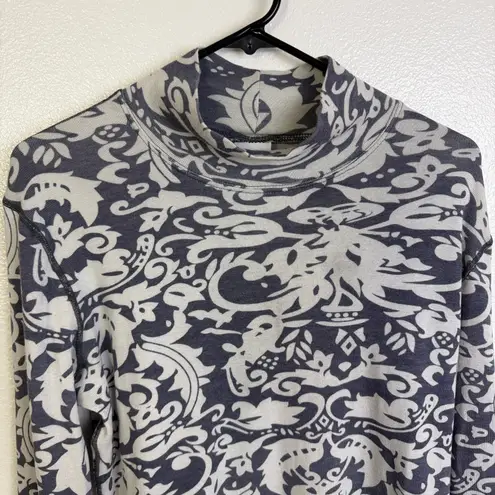 Neve Desgins Wool Silk Pullover Top Womens Large White Long Sleeve Mock Ski *