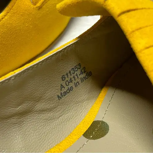 Boden Melody Suede Leather Flat Loafer Tassel Slip On Shoe Mustard Yellow EUR 42 Size 11