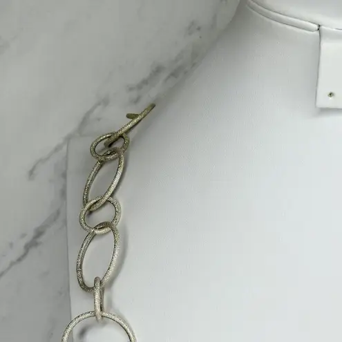 Joan Rivers Sparkly Silver Tone Long Chain Link Necklace ✨