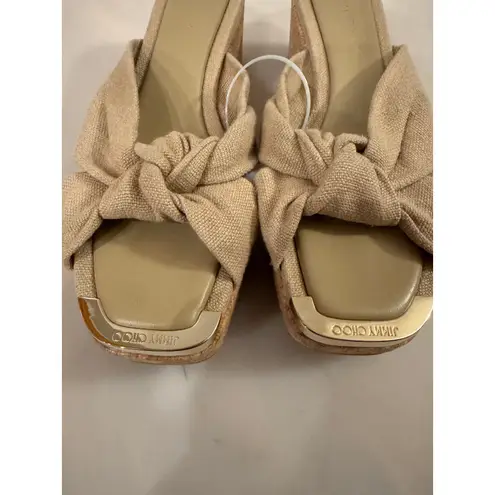 Jimmy Choo Avenue Ballet Pink Wedge Sandal - Size 8