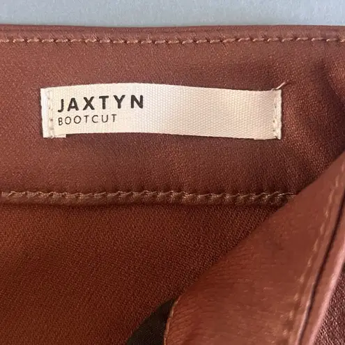 Dear John Jaxytn Cognac Brown Mid Rise Side Slit Bootcut Pants