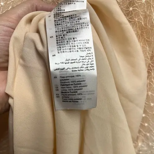 Sandro Cassy Mesh Lace A-Line Midi Dress V-Neck Womens Size 38 nwt