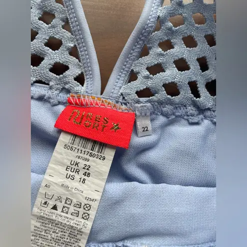 River Island Scuba Mesh Plunge One-Piece Swimsuit Size 22