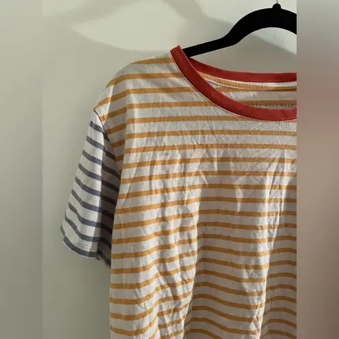 Free Assembly Women's Crop Box Tee with Short Sleeves Orange Size L