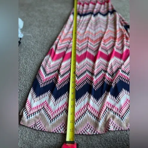 Three Hearts Three Pink Hearts Trixxie Women’s Pink Striped Boho Maxi Dress Stretch Small