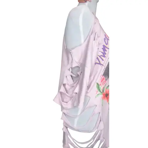 Prince and the Revolution World Tour 1985 Distressed Tee Size L / XL OOAK Purple