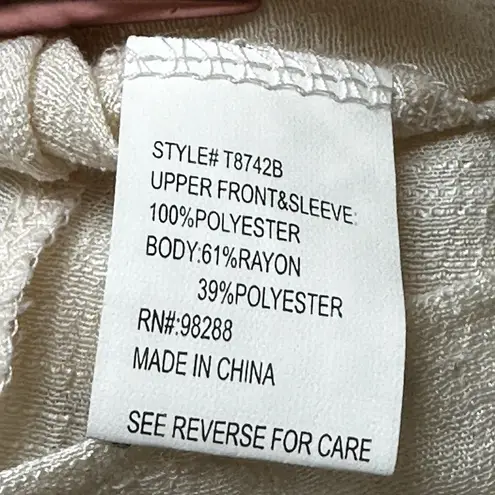 Cal Style Tunic Dress Off the Shoulder 3/4 Lace Sleeve Beige Boho Chic Festival Tan Size L