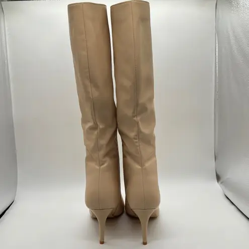 Allegra K Knee High Boots Womens 9 Tan Pointed Stiletto Heel Tall Boots