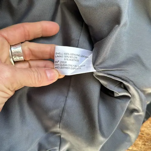 Black leather coat / blazer oversized men’s style butter soft leather so cool Size undefined