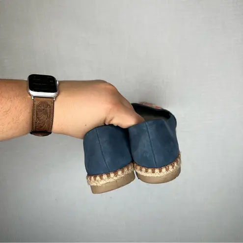 Chelsea Crew | Size 8 Blue Floral Embroidered Flats